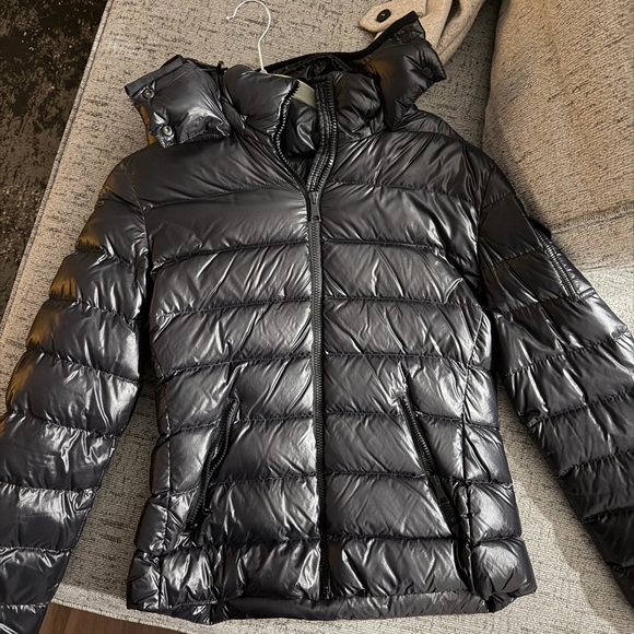 Moncler Shiny Black Puffer Jacket - Picture 2 of 3